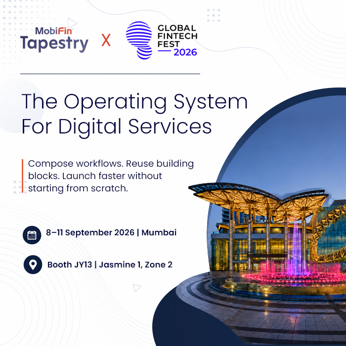 MobiFin Tapestry at Global Fintech Fest 2026 — 8-11 September, Mumbai, Booth JY13